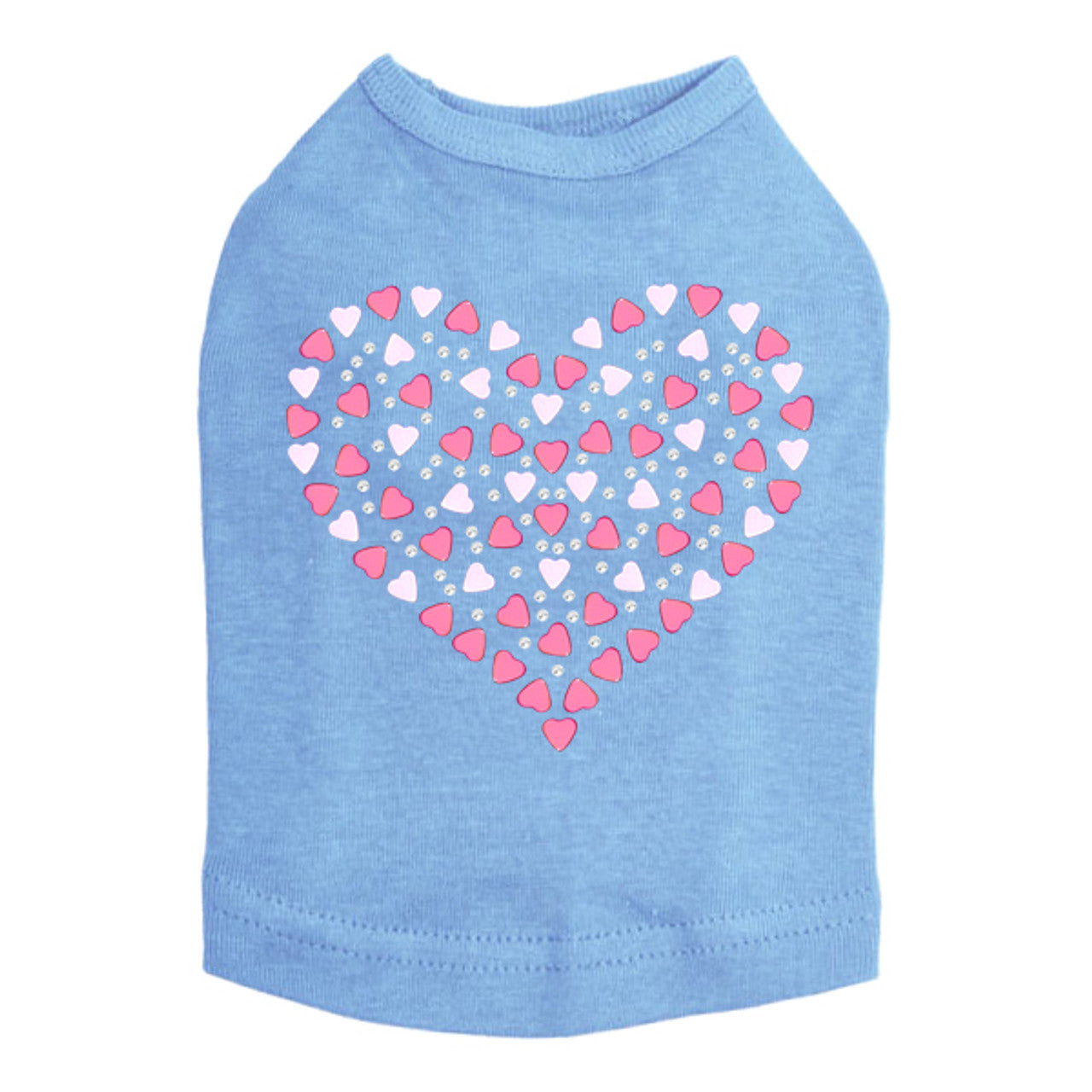 Pink Nailhead Hearts - Dog Tank