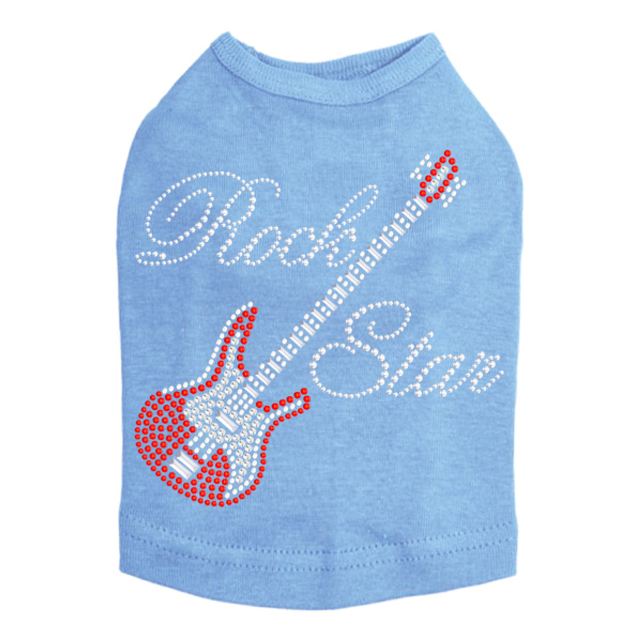 Guitar Red (Austrian crystal) & Rock Star - Dog Tank