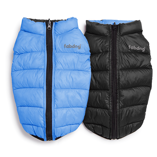 Powder Blue/ Black Pack N' Go Reversible Puffer 