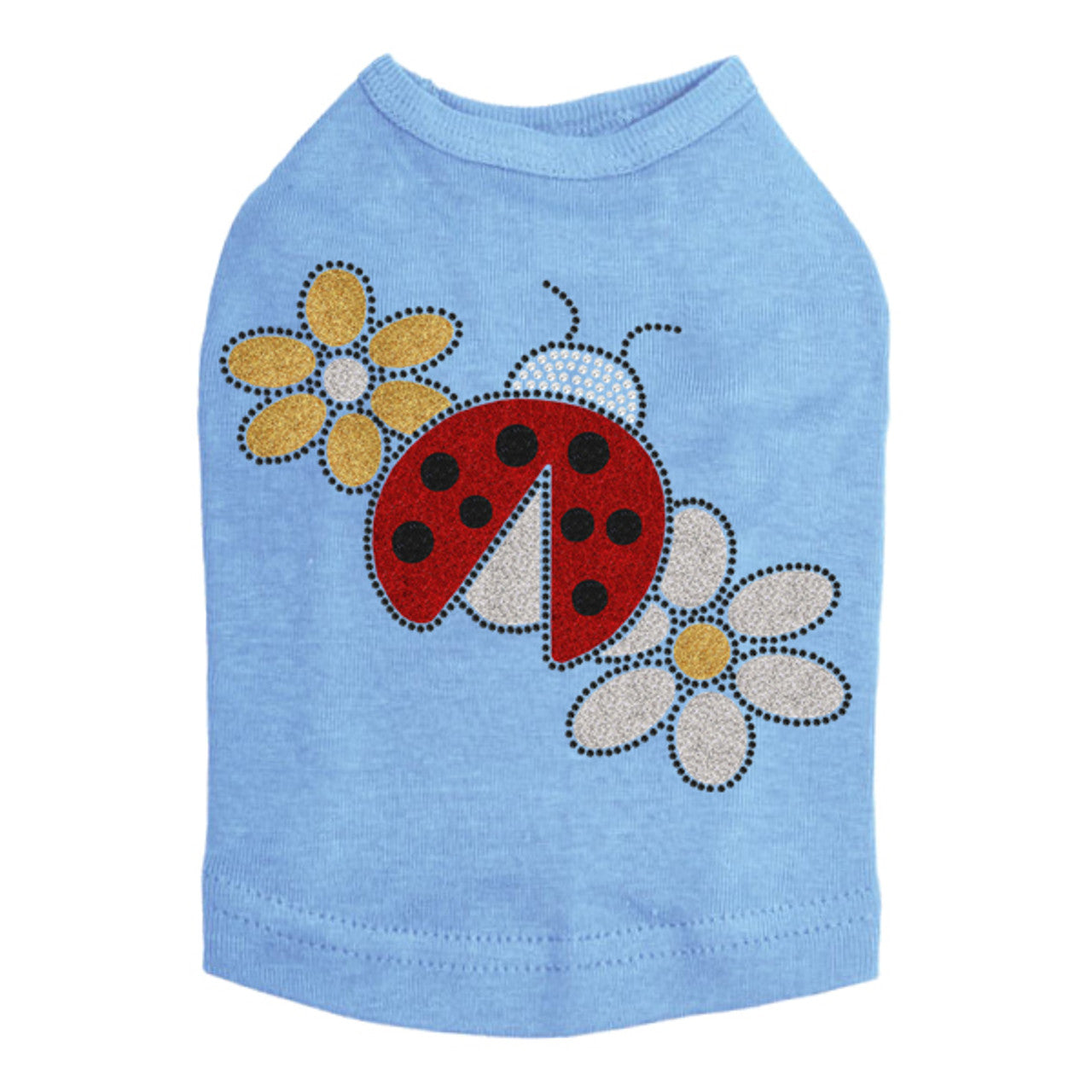 Glitter Ladybug & Daisies - Dog Tank