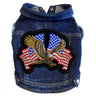 Patriotic Biker - Denim Dog Jacket