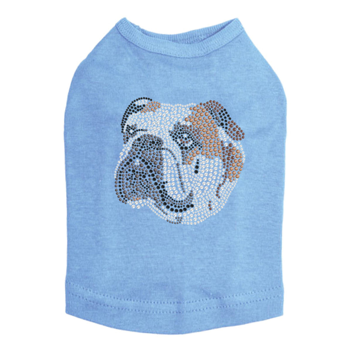 Bulldog Face (Brown) - Dog Tank