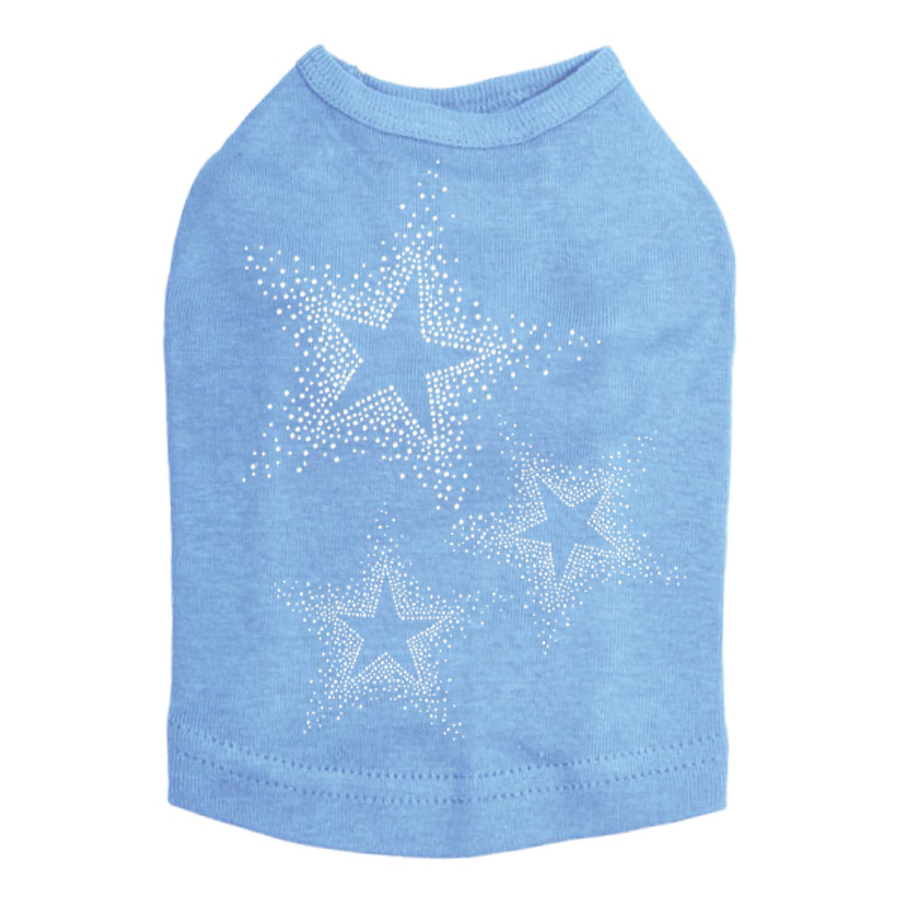 Three Stars (Clear Rhinestones) - Dog Tank