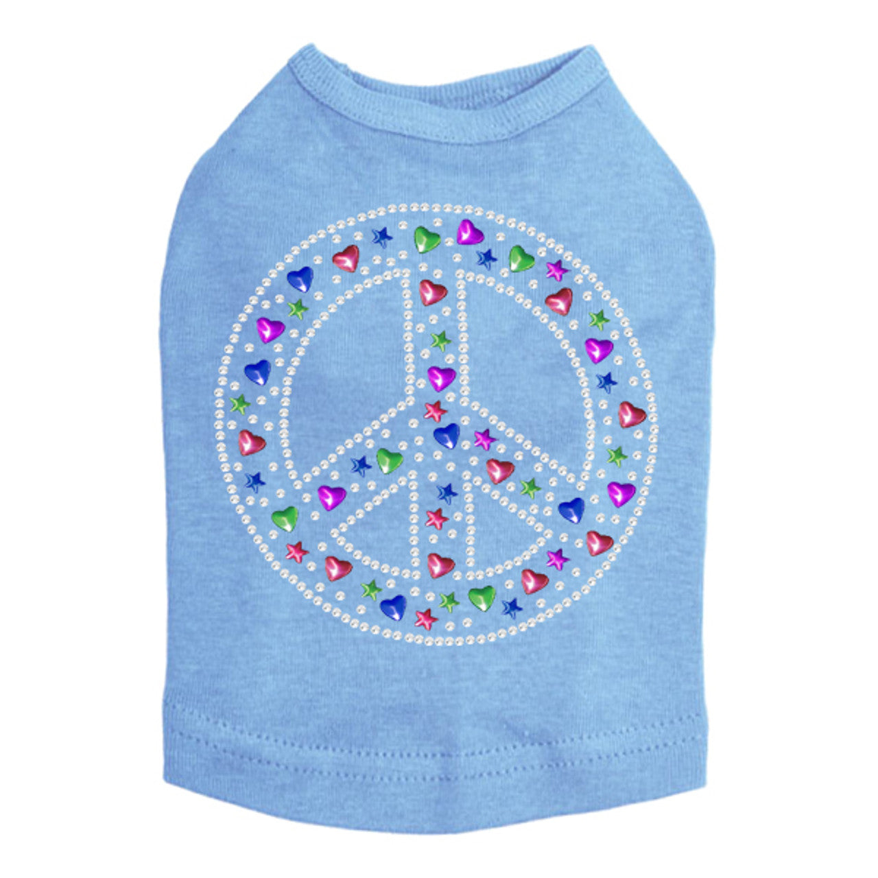 Peace Sign (Stars & Hearts) - Dog Tank