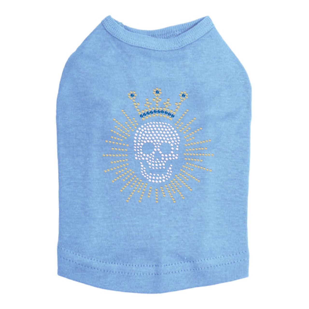 Skull with Austrian crystal Crown - Dog Tank
