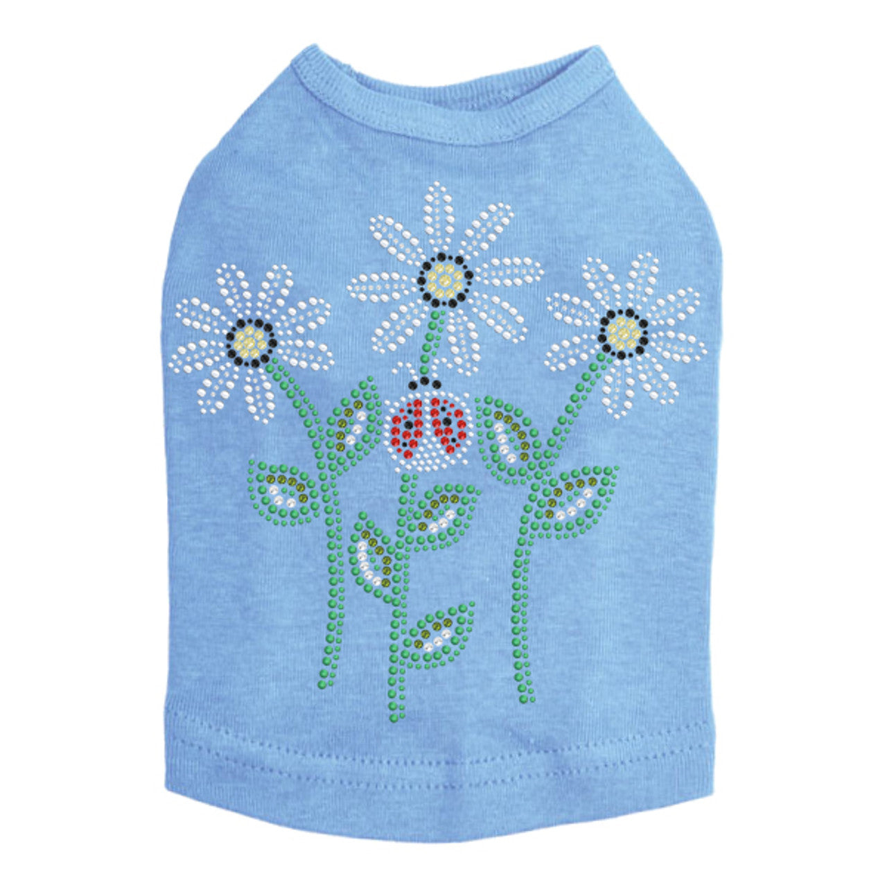 Daisies with Lady Bugs - Dog Tank