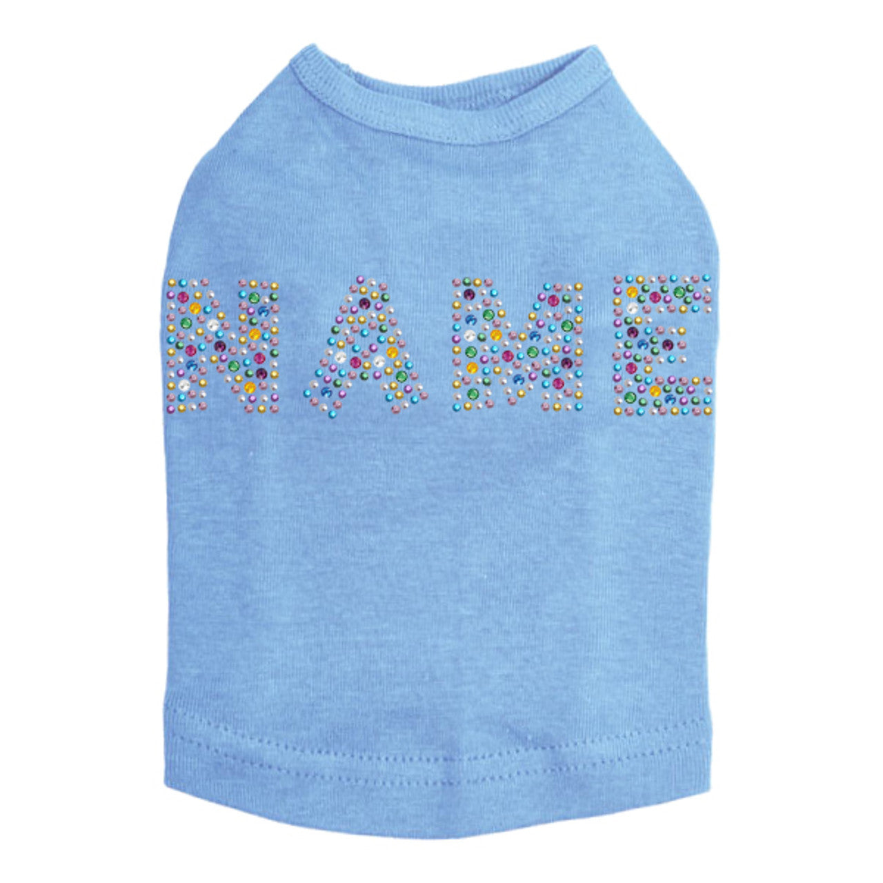 Custom Name - Multicolor - Dog Tank