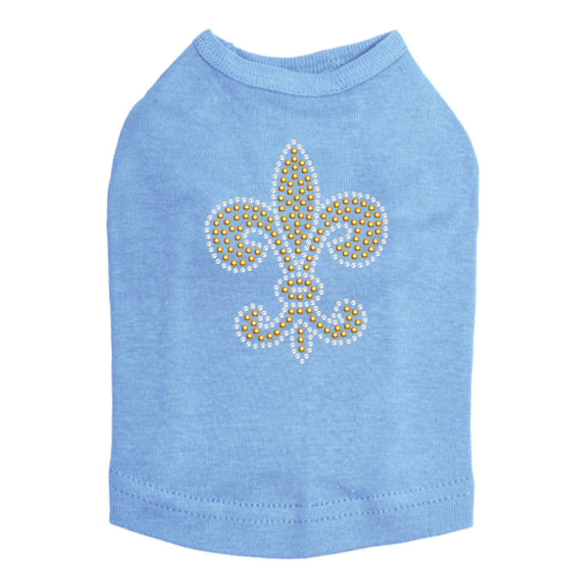 Fleur de Lis (Gold Rhinestuds) - Dog Tank