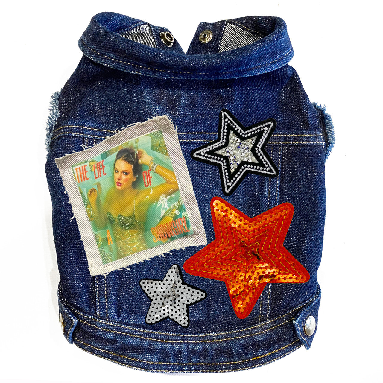 Life of a Showgirl Swiftie inspired Denim Dog Jacket