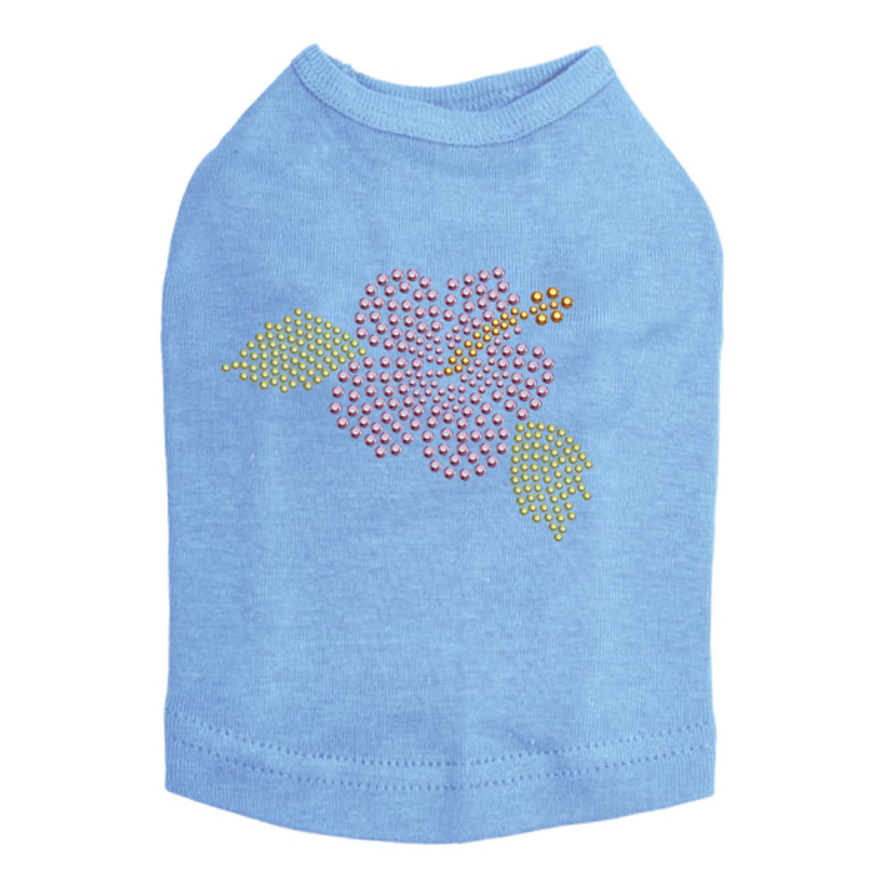 Small Light Pink Hibiscus - Dog Tank