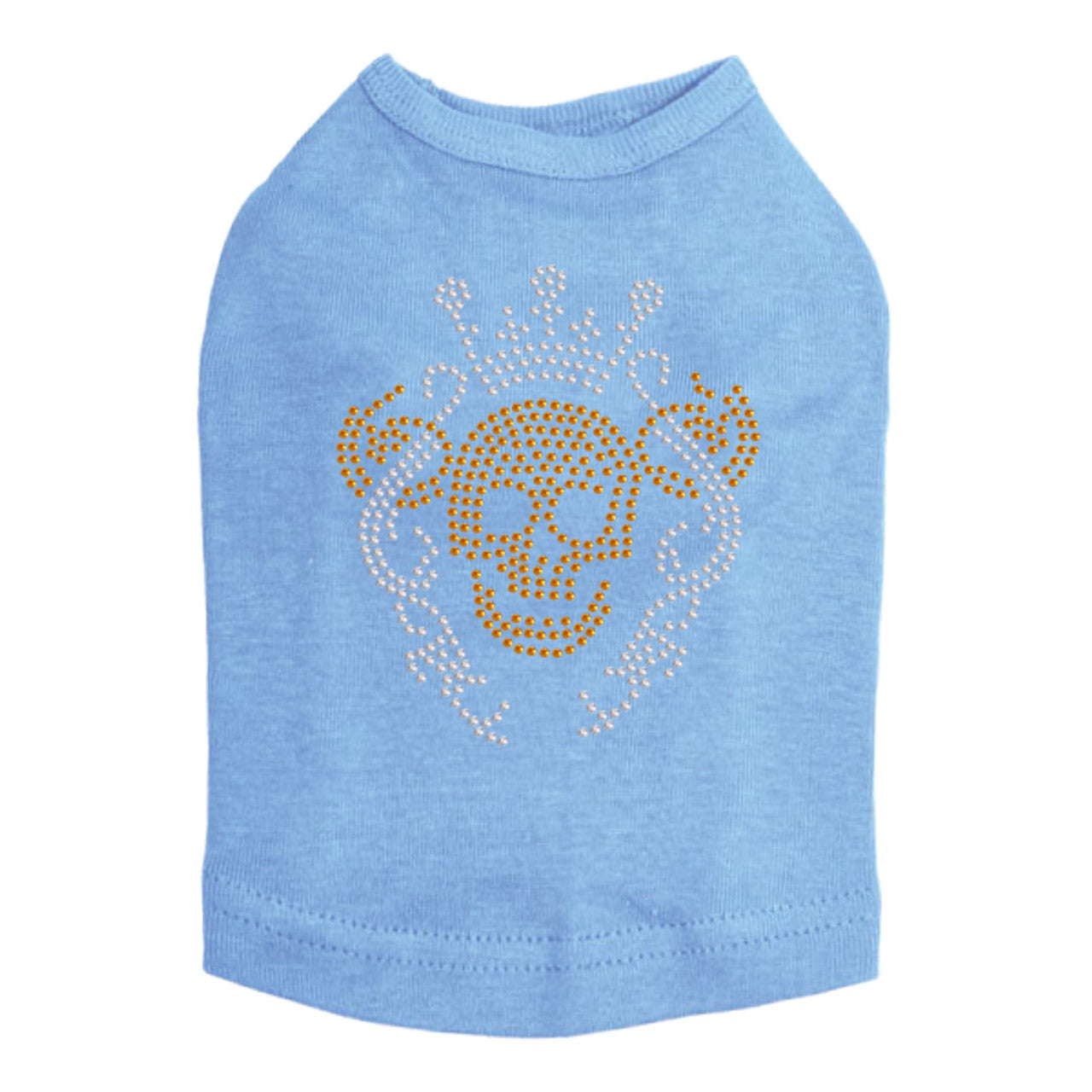 Gold Skull with Crown - Dog Tank