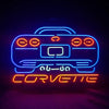 Blue Corvette Real Glass Neon Sign