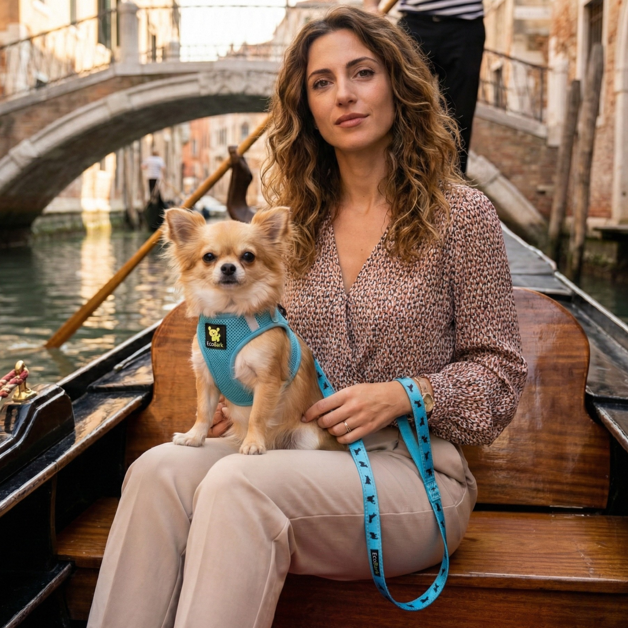 EcoBark Step In Dog Harness - Teacup & Small Breeds- Reflective Soft Mesh Harness for Teacup, Small Dogs and Puppies / Sky Blue