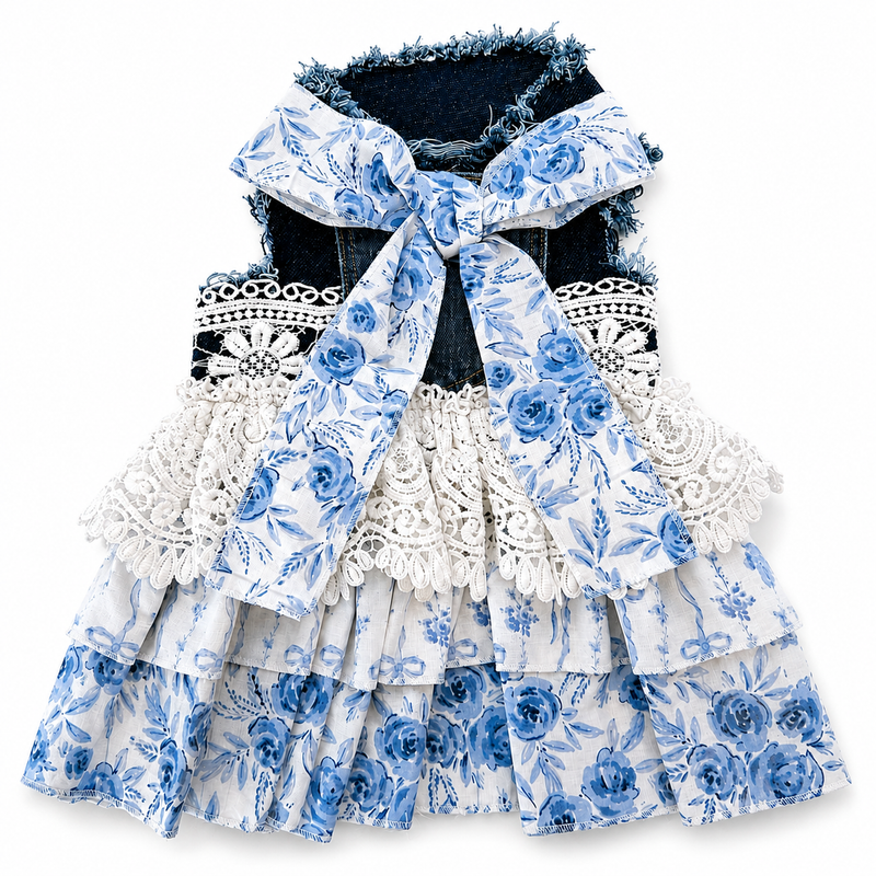 Heads or Tails Pup Something Blue LovePackPuppy Dog Dress