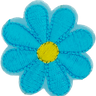 Turquoise Daisy 8 Petal Flower - Patch