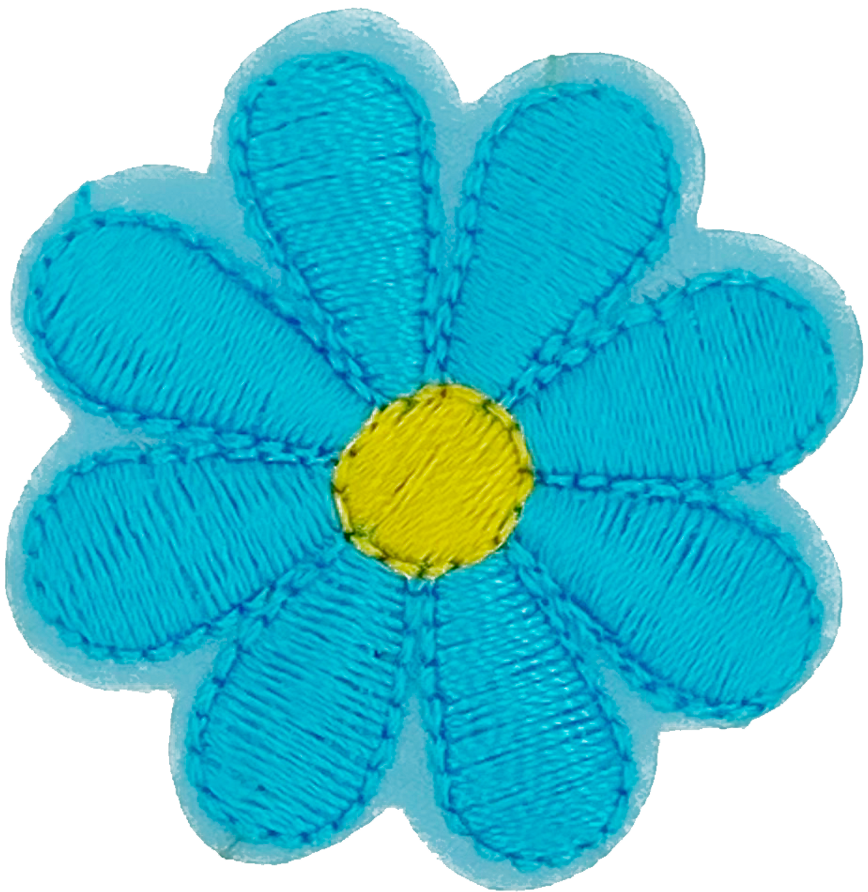 Turquoise Daisy 8 Petal Flower - Patch