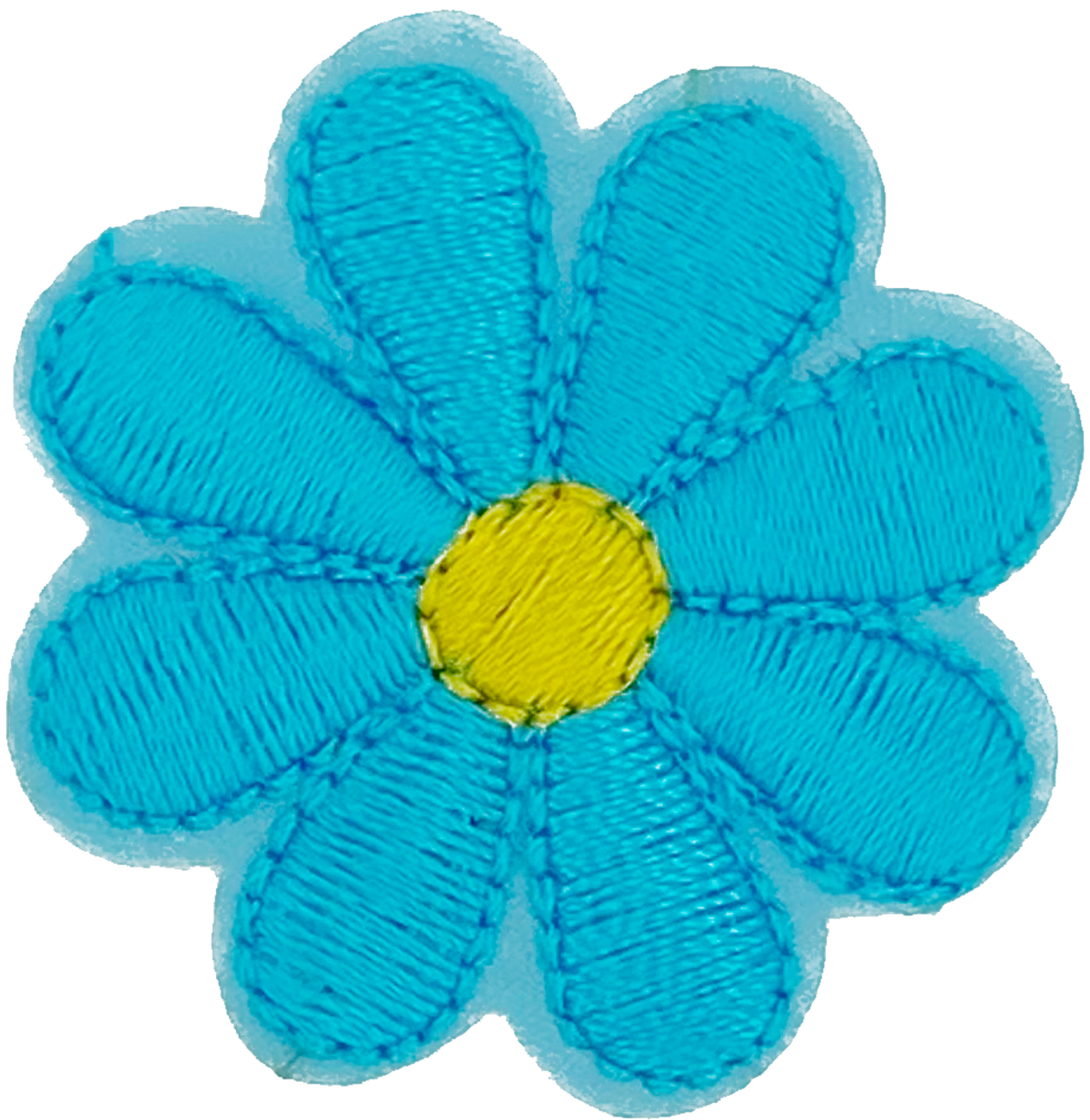 Turquoise Daisy 8 Petal Flower - Patch