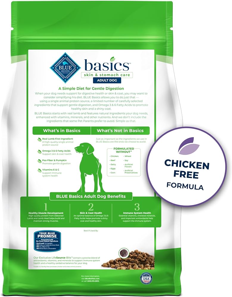 Blue Buffalo Basics Adult Grain-Free Lamb & Potato, Limited Ingredient Diet Dry Dog Food