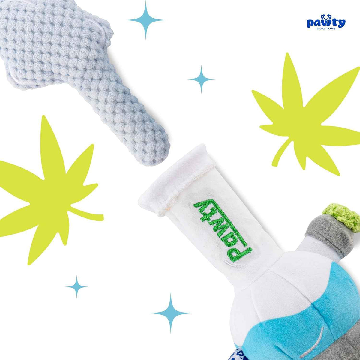 Pawty Bong Parody Plush Squeaky Dog Toy