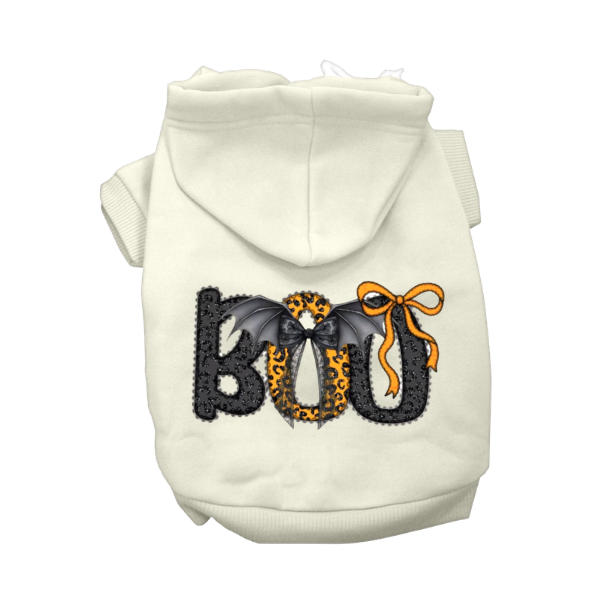 BOO-tiful Bow Halloween Dog Hoodie