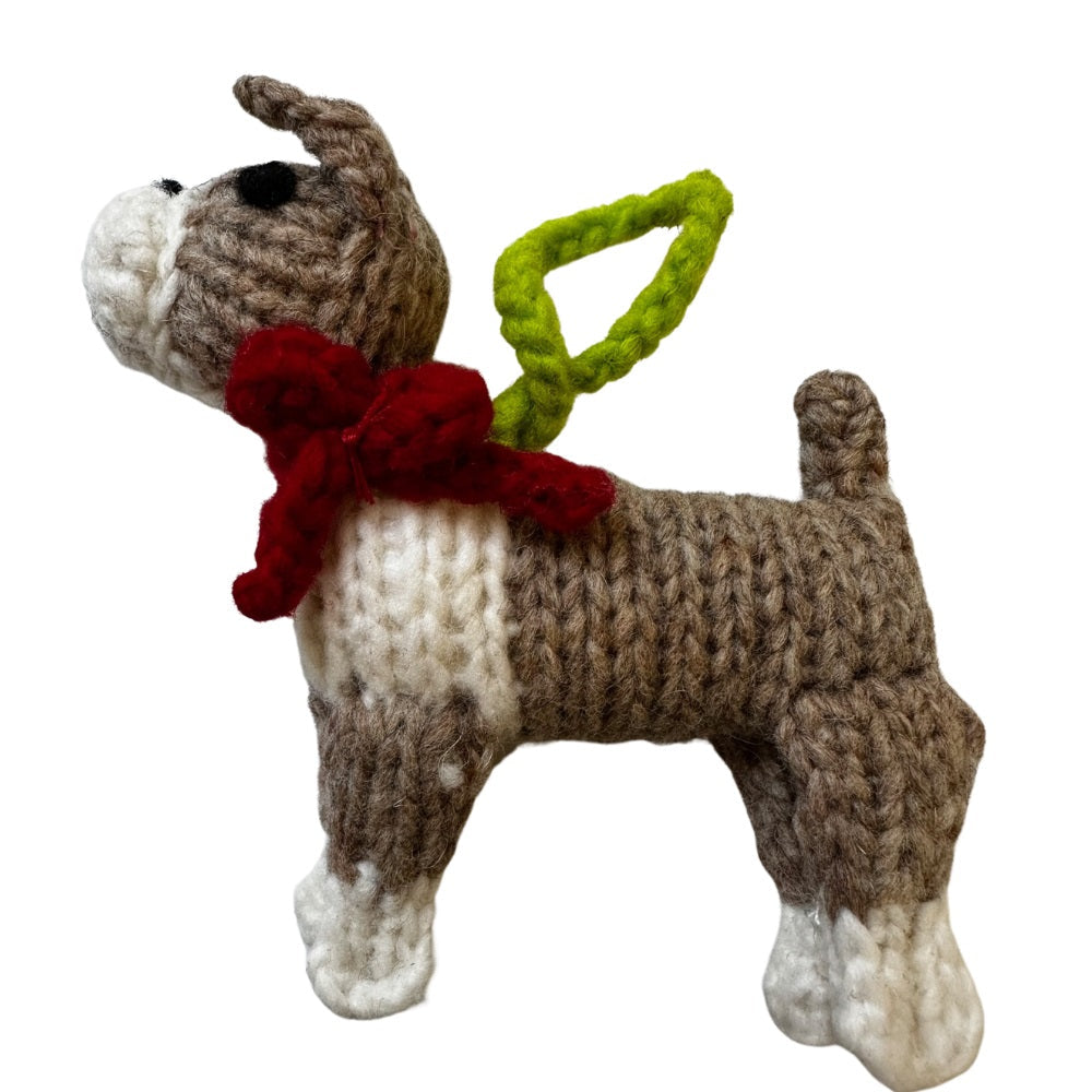 Chilly Dog Boxer Wool Ornament
