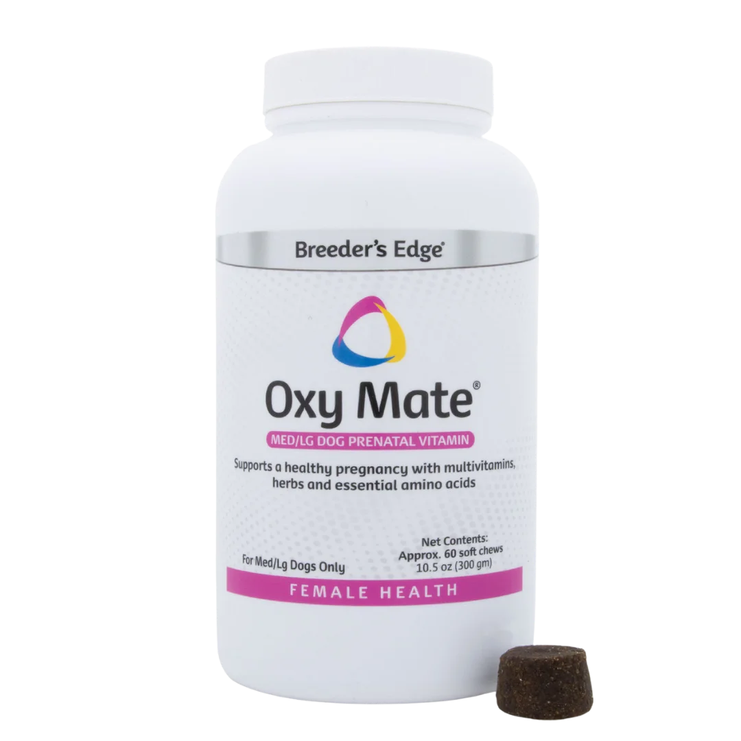 Oxy Mate Prenatal Soft Chews 60ct Medium & Large Dog by Breeder's Edge
