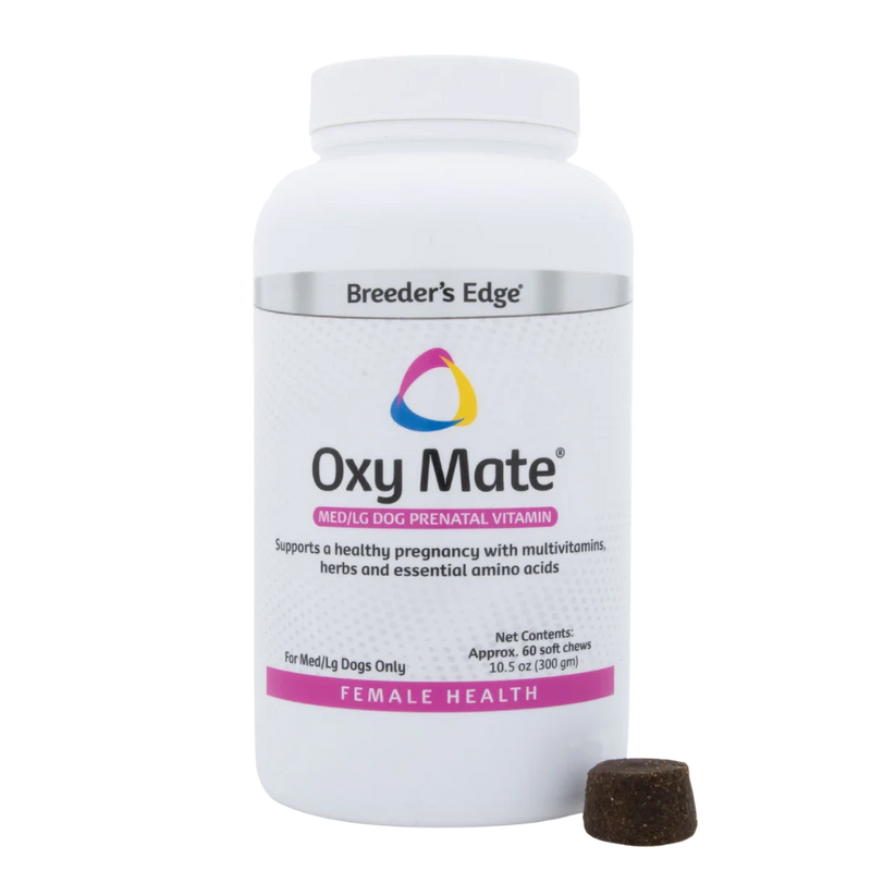 Oxy Mate Prenatal Soft Chews 60ct Medium & Large Dog by Breeders Edge