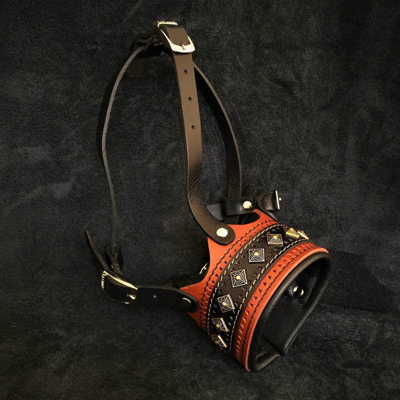 Bestia Dog Gear Genuine Leather Muzzles - Brown 