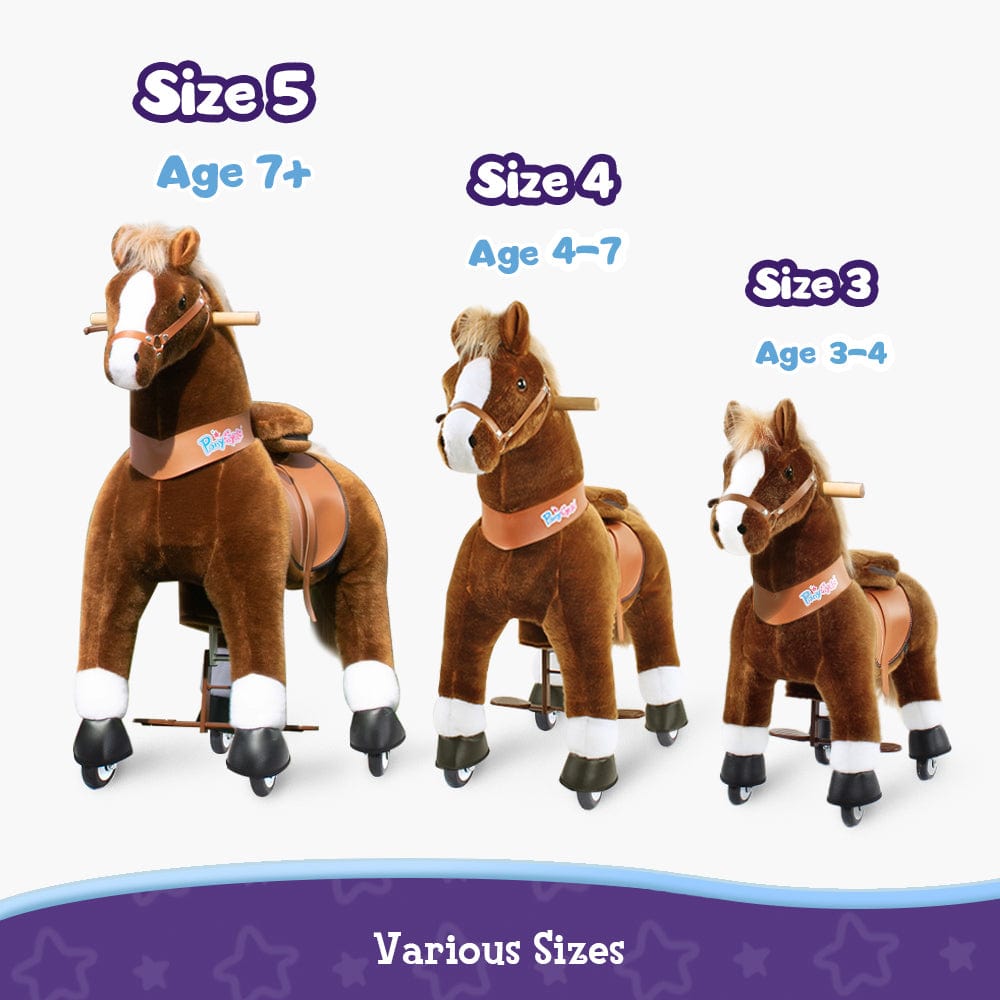 PonyCycle Large Ride On Horse Toy - Brown | HT Animal Supply