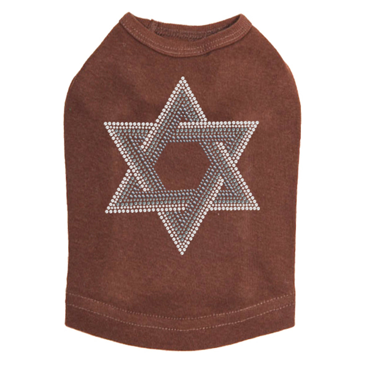 Star of David (Gray and Clear) - Dog Tank