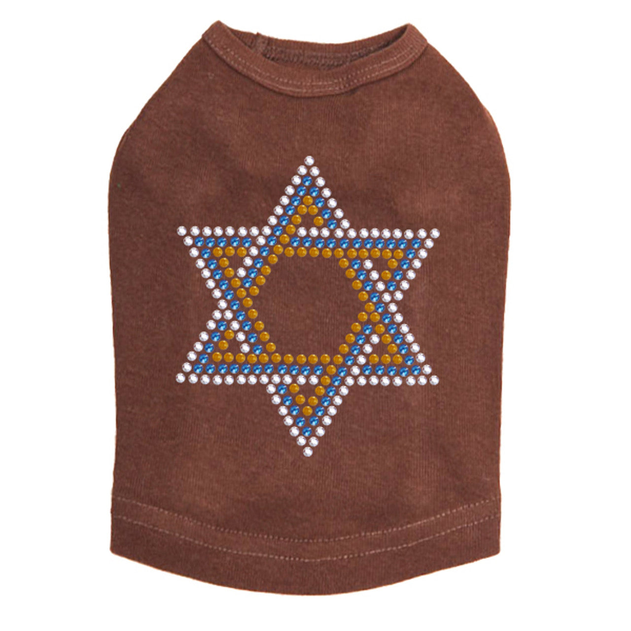 Star of David - Small (Blue, Silver, & Gold) - Dog Tank