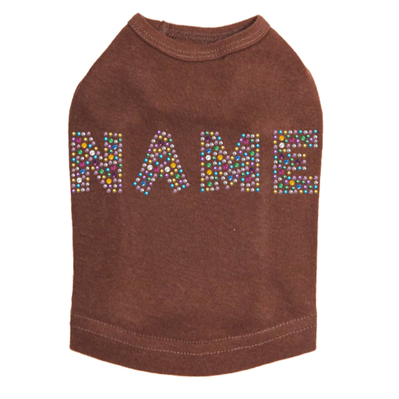 Custom Name - Multicolor - Dog Tank