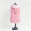Hello Doggie Chantel Tweed Dog Coat Faux Fur Handmade Handmade in the USA Coats