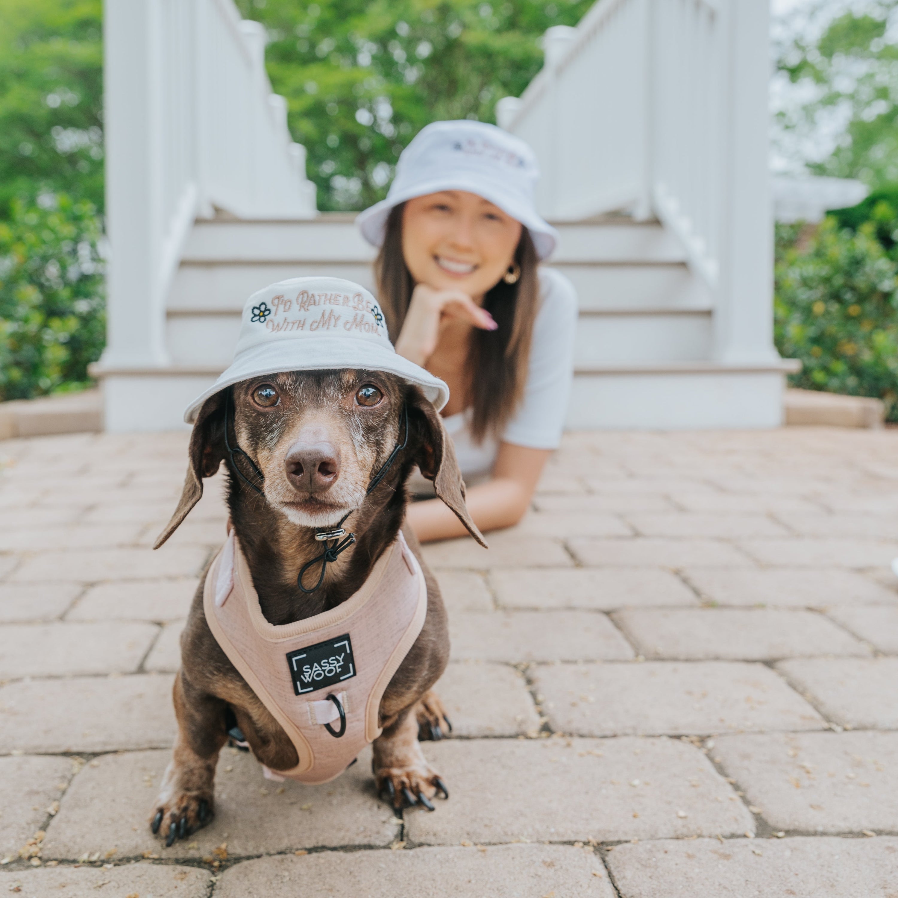 Dog Bucket Hat - Id Rather Be With My Mom