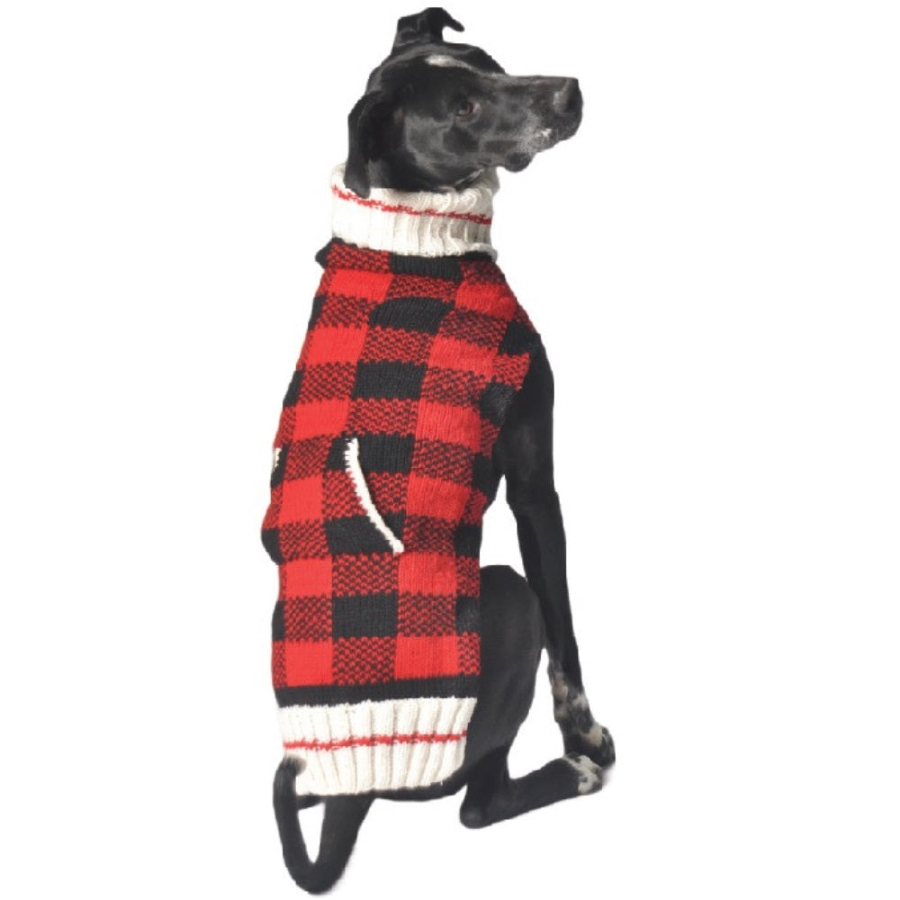 Chilly Dog Hand Knit Wool Buffalo Plaid Wool Hat