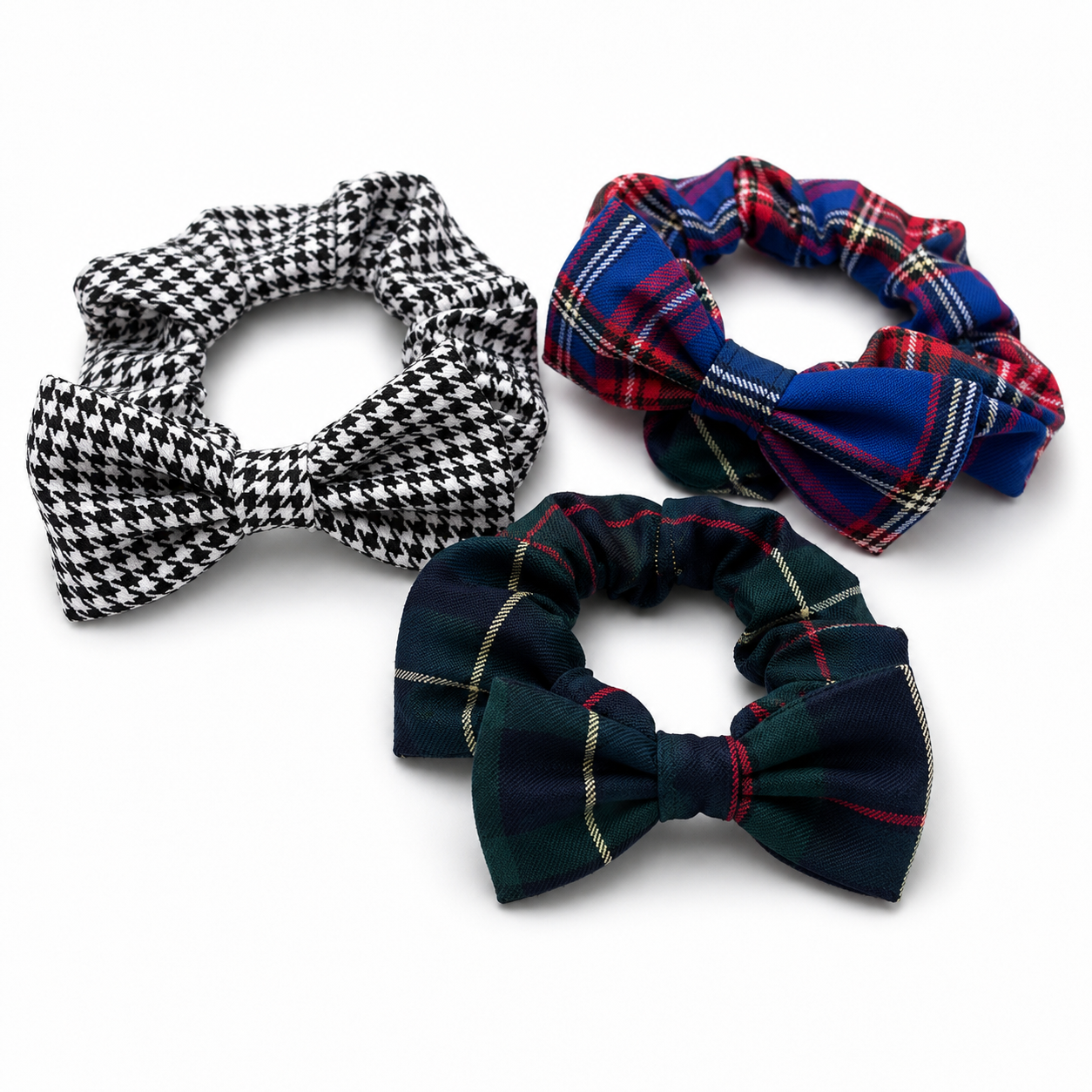 Heads or Tails Pup Bunchie Bow Scrunchie Dog Collar
