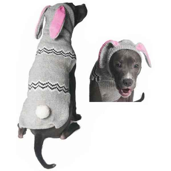 Chilly Dog Bunny Knit Wool Hoodie Dog Sweater