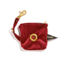 Burgundy Velvet Poop Bag Pouch