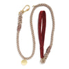 Burgundy Washable Velvet Animal Leash