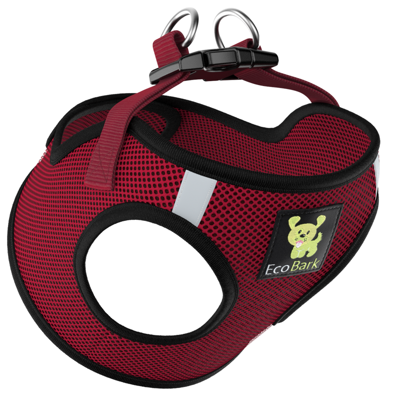 EcoBark – Burgundy Reflective Step-In Dog Harness