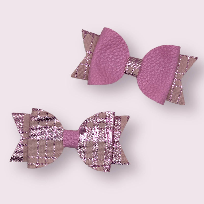 Bark 5th Ave., LLC Tartan Leatherette - Dog Hair Bow Genuine Leather pet supplies