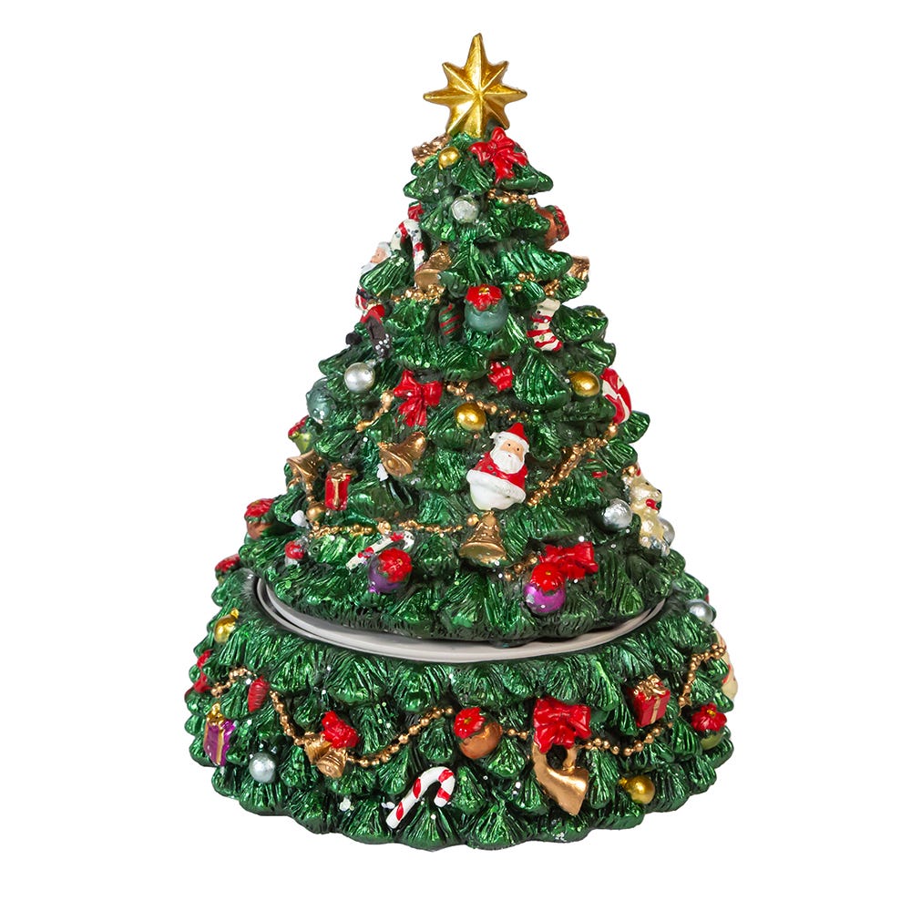 Kurt Adler 7-Inch Christmas Tree Revolving Music Box
