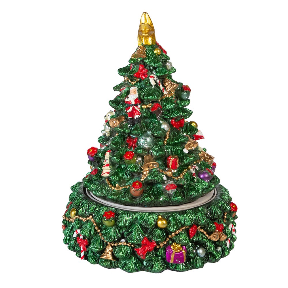 Kurt Adler 7-Inch Christmas Tree Revolving Music Box