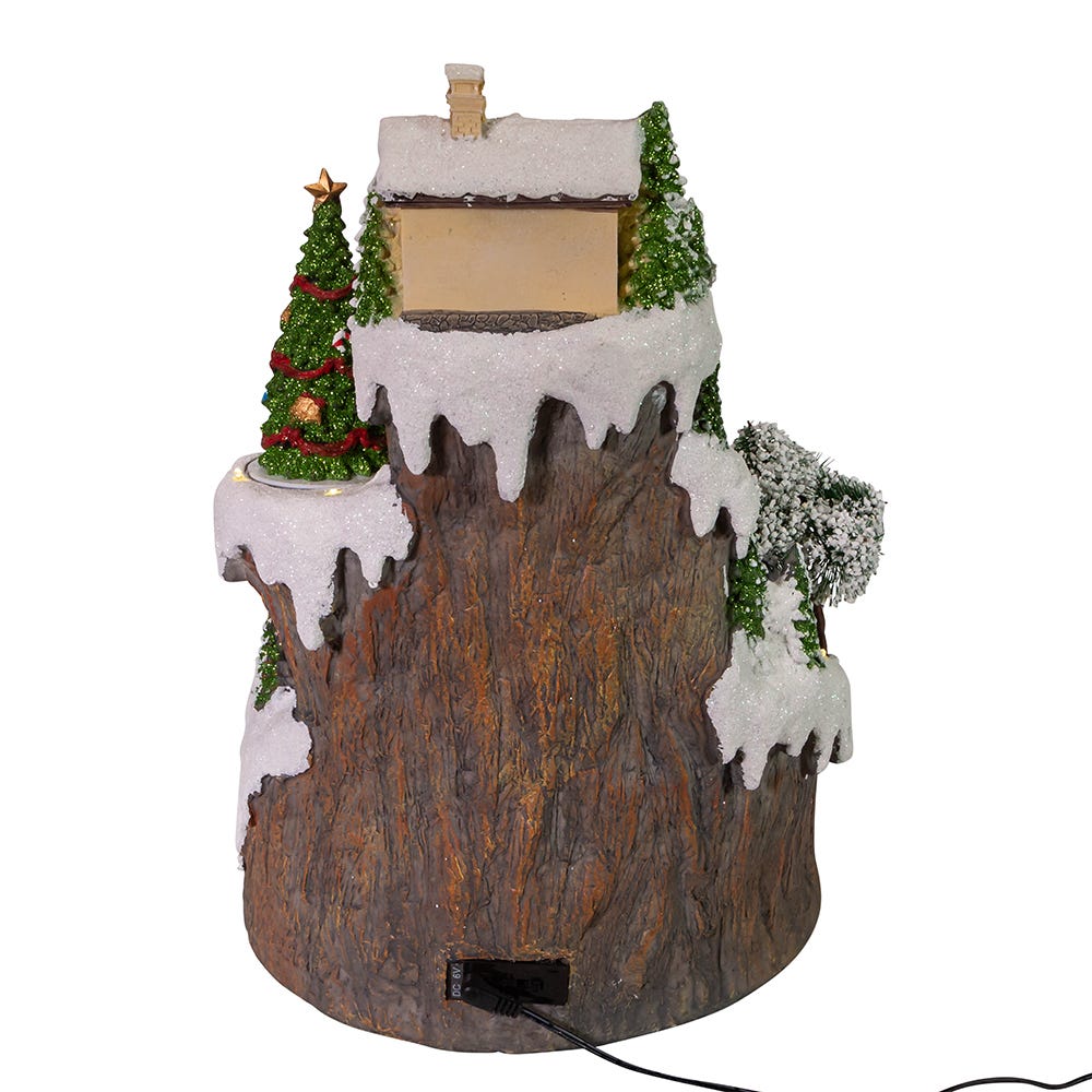 Kurt Adler 17-Inch Musical LED Village on Mountain Table Piece