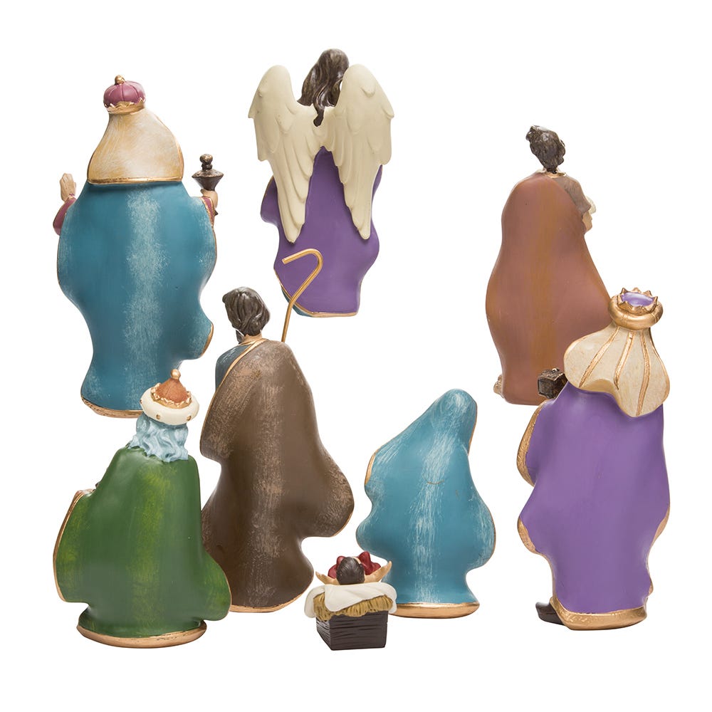 Kurt Adler 6.25-Inch Resin Nativity Set of 8 Pieces