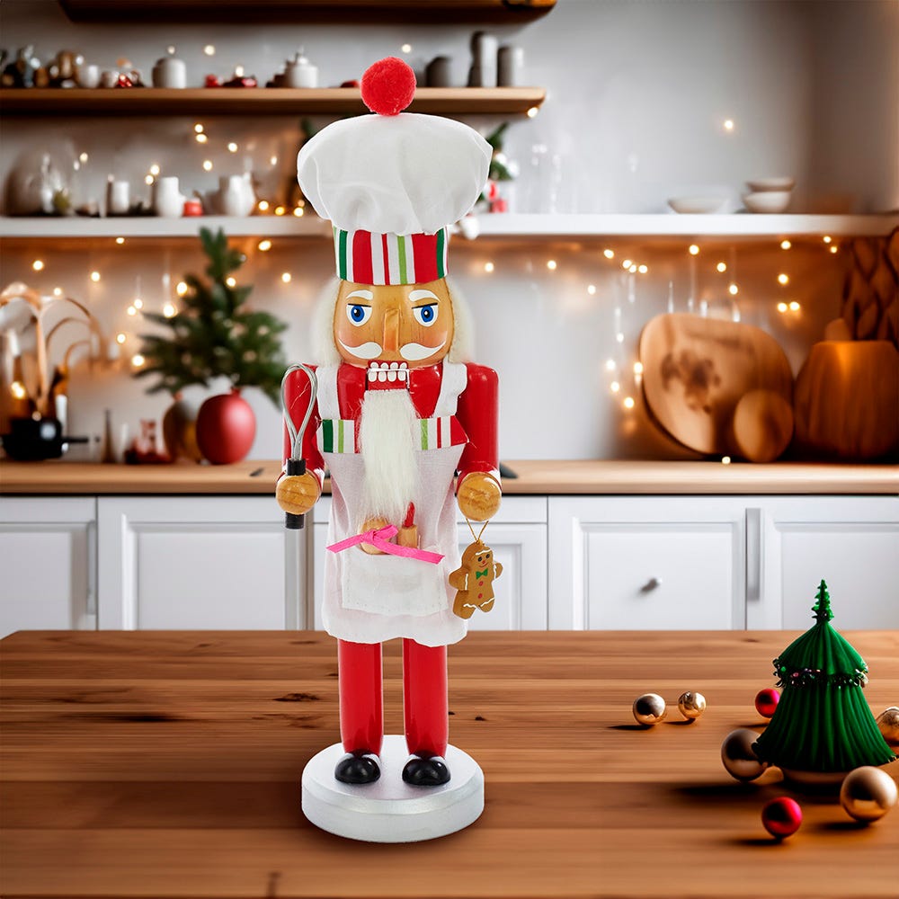 Kurt Adler 10-Inch Wooden Chef Nutcracker
