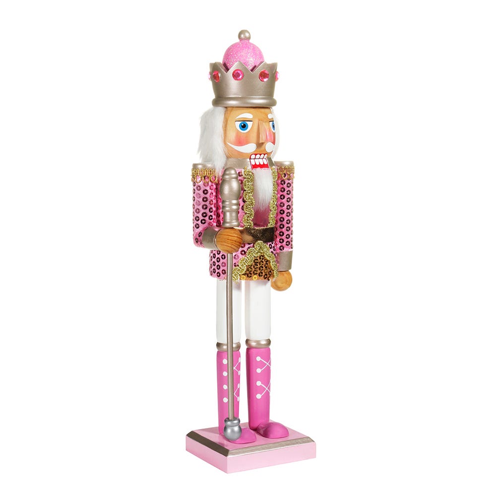Kurt Adler 15-Inch Pink Nutcracker