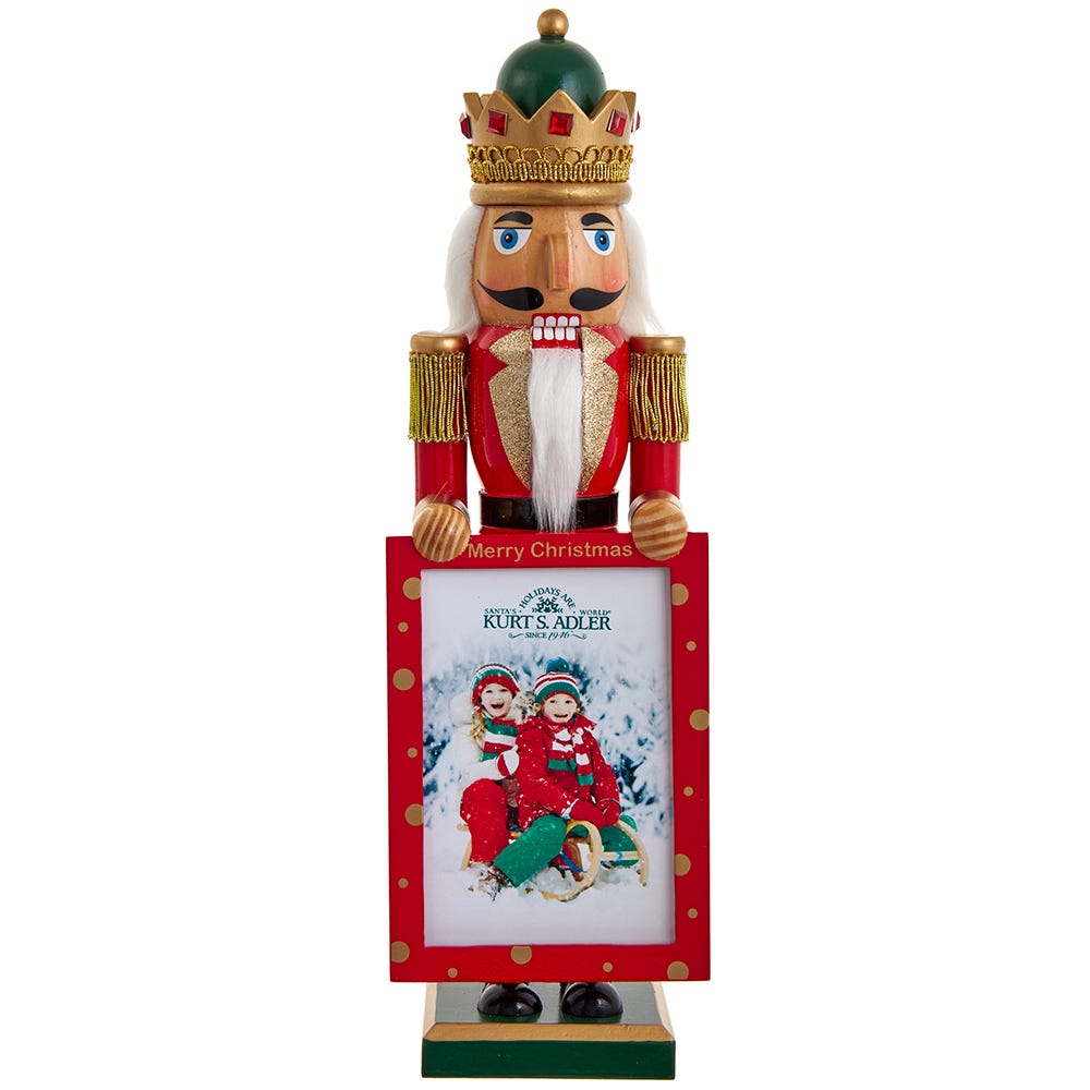 Kurt Adler 15-Inch Nutcracker King Holding Picture Frame