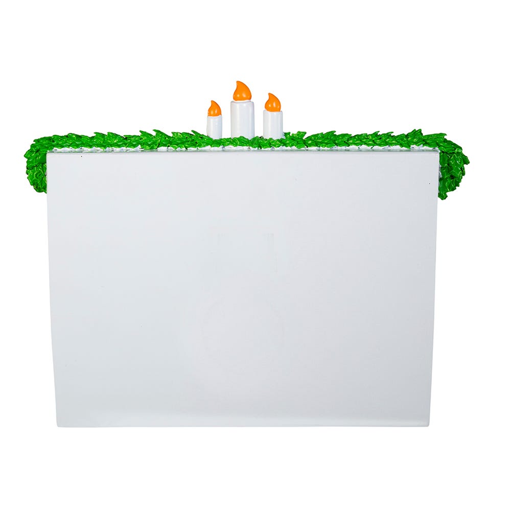 Kurt Adler 7.87-Inch Fireplace Table Piece With Six Stockings For Personalization, 7-Piece Set