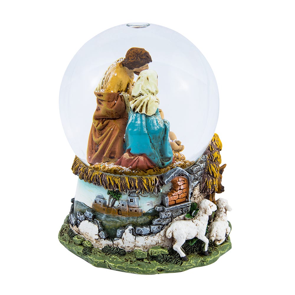Kurt Adler Musical Holy Family Snow Globe